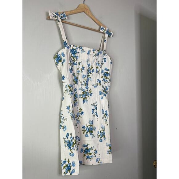 NEW Anthropologie Floral Shoulder Side Zipper Mini Dress Multi Color Size: Small - Picture 3 of 7